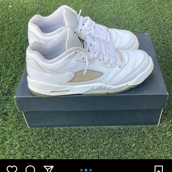 low top 5s white